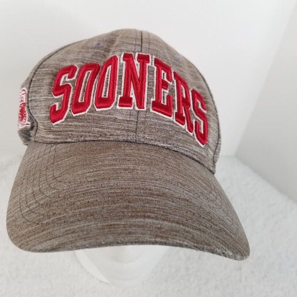 Oklahoma Sooners Hat Strapback Cap‎ OU Wagon Heathered Brown Embroidered